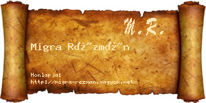 Migra Rézmán névjegykártya